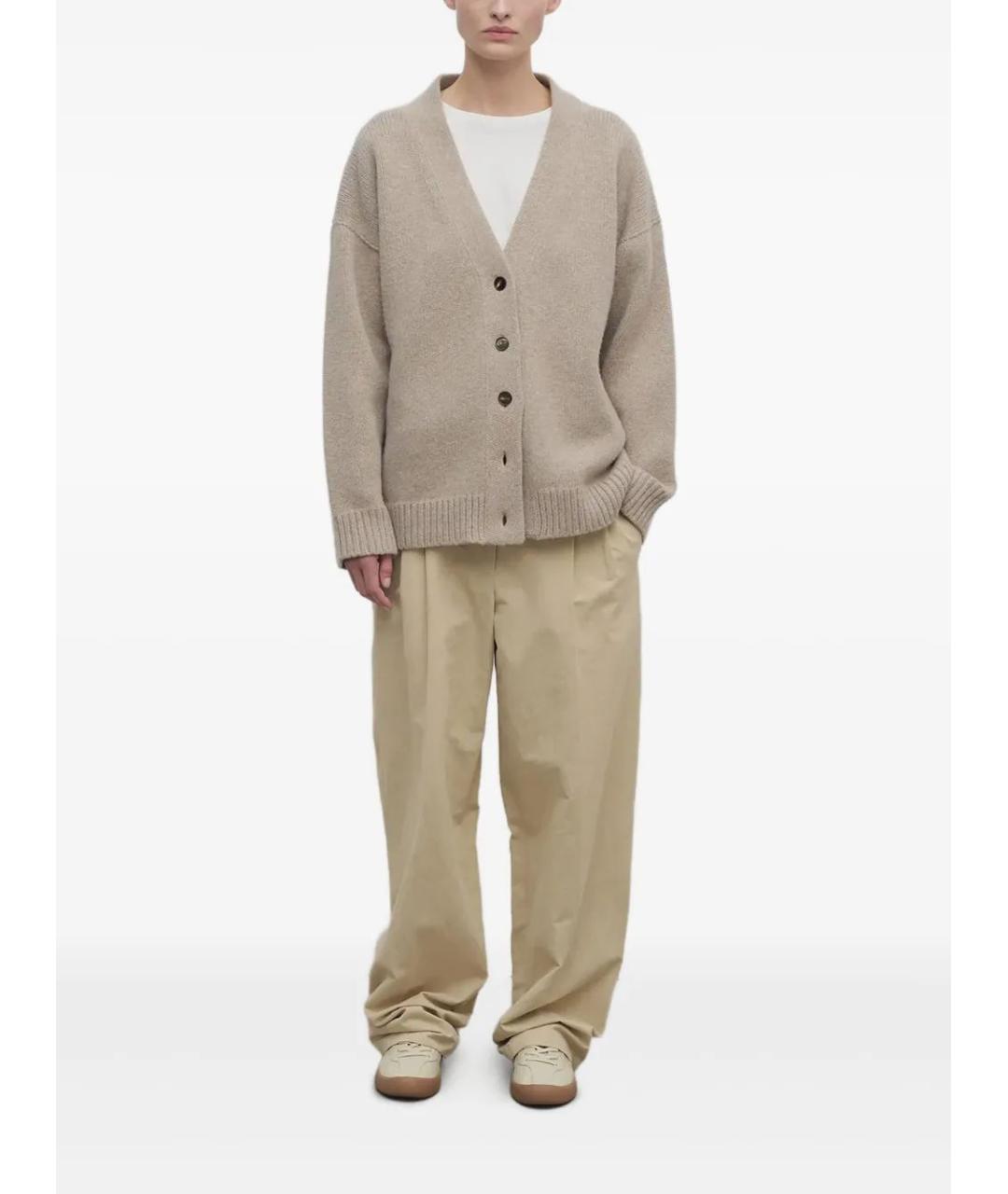 THE ROW Хаки хлопковые прямые брюки, фото 2