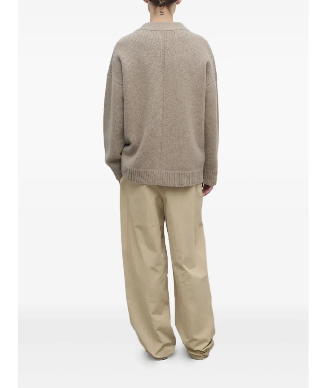 THE ROW Хаки хлопковые прямые брюки, фото 4