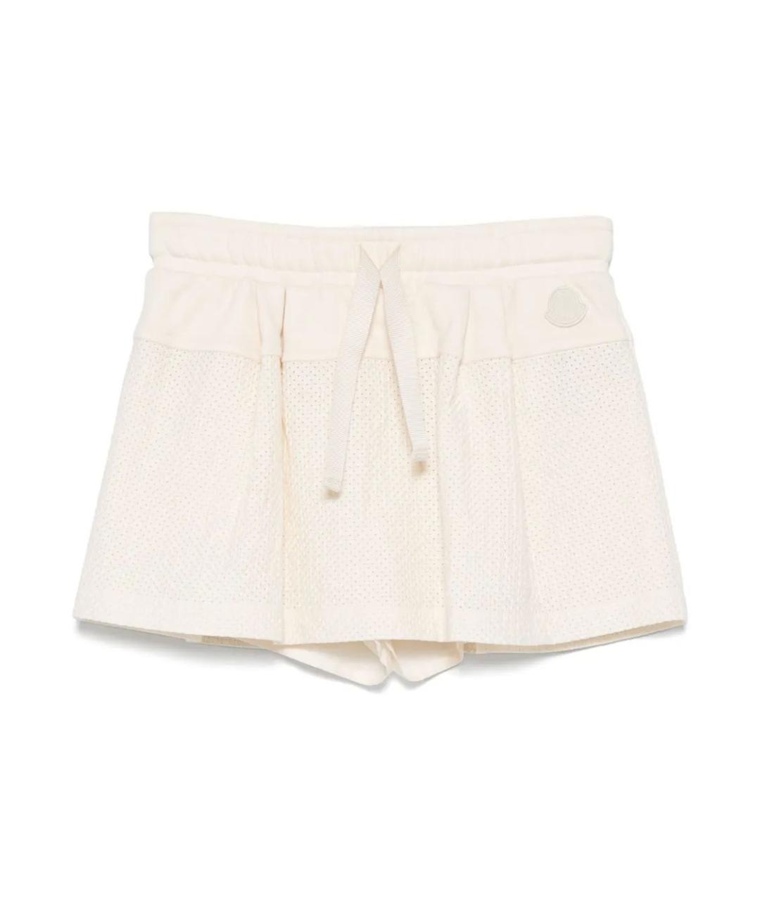 MONCLER Бежевая полиэстеровая юбка мини, фото 1