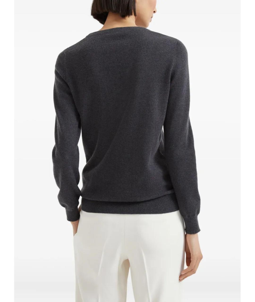 BRUNELLO CUCINELLI Серый кашемировый джемпер / свитер, фото 5