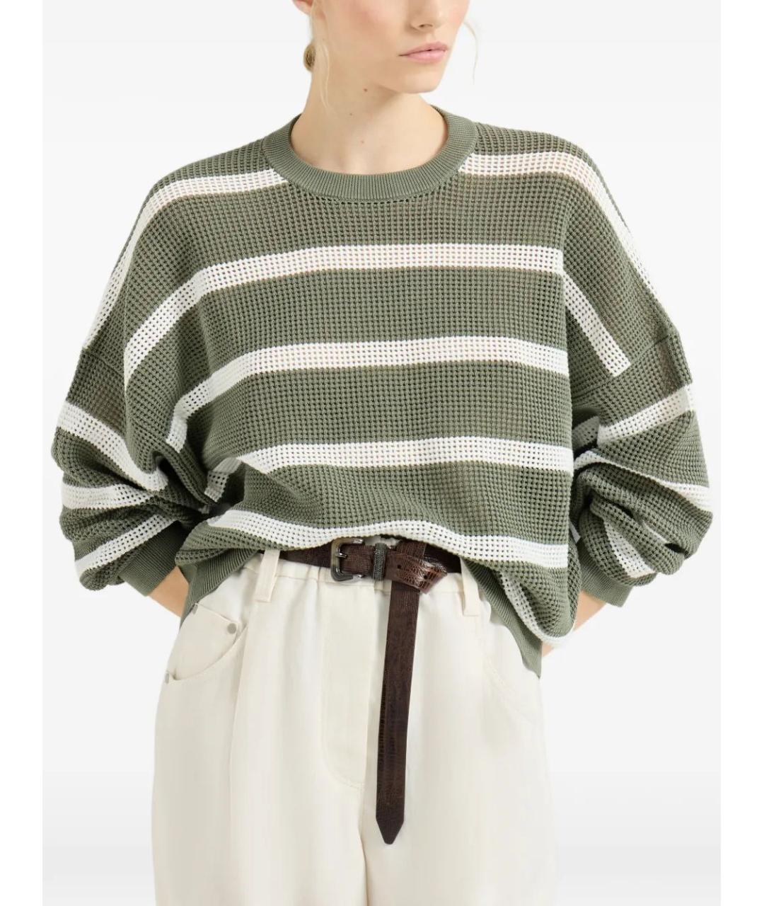 BRUNELLO CUCINELLI Мульти хлопковый джемпер / свитер, фото 3