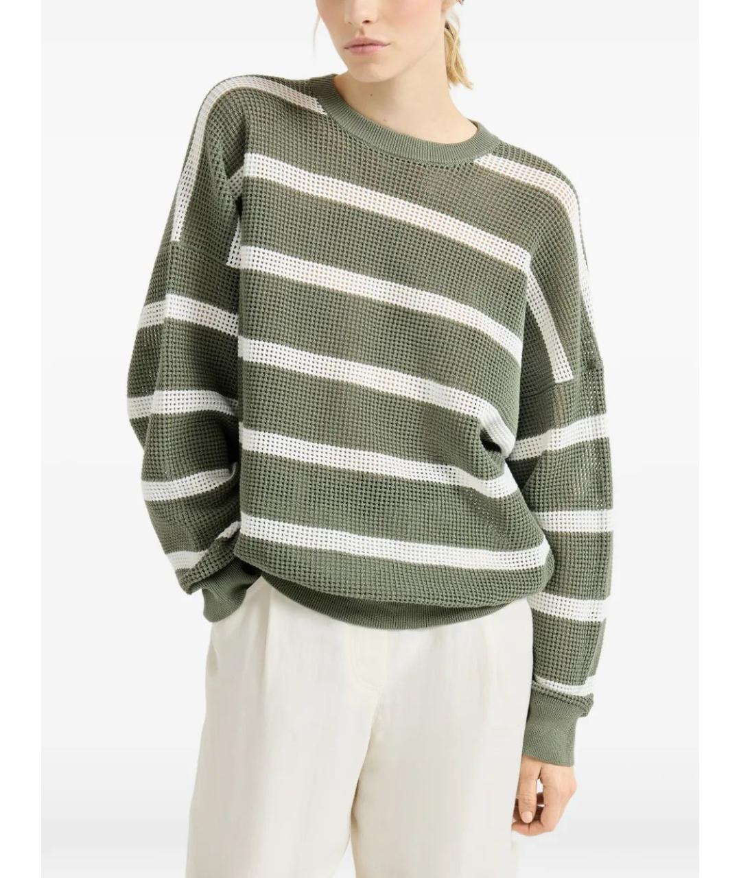 BRUNELLO CUCINELLI Мульти хлопковый джемпер / свитер, фото 4