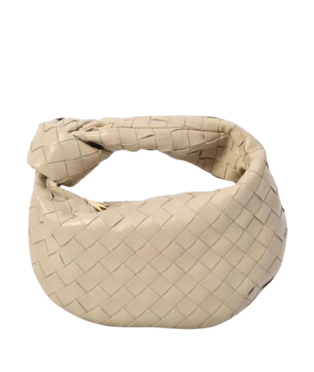 BOTTEGA VENETA Бежевая кожаная сумка с короткими ручками, фото 1