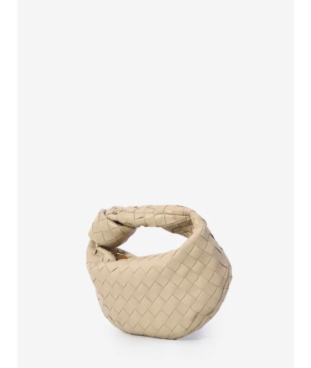 BOTTEGA VENETA Бежевая кожаная сумка с короткими ручками, фото 2