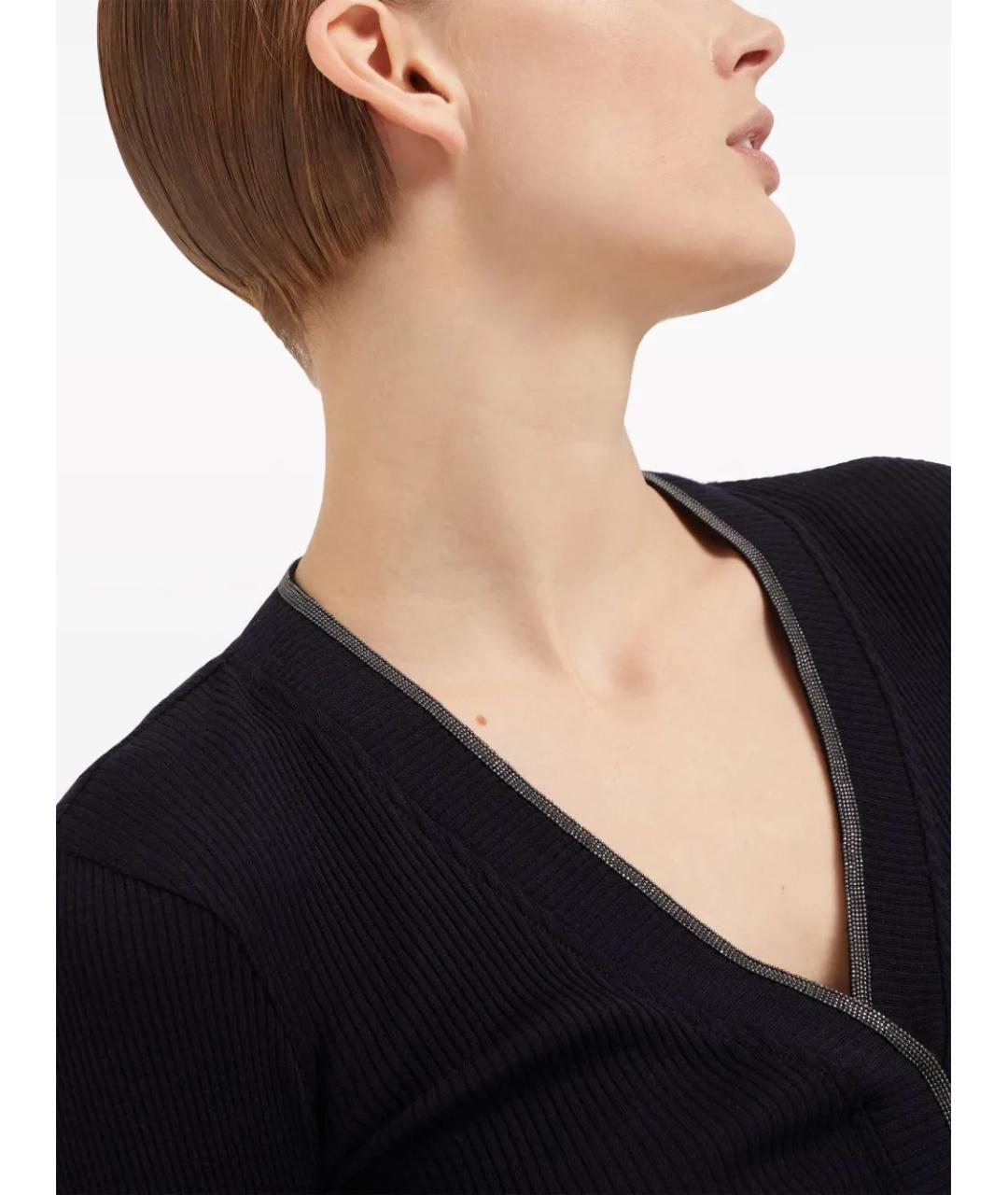 BRUNELLO CUCINELLI Черный шерстяной джемпер / свитер, фото 5