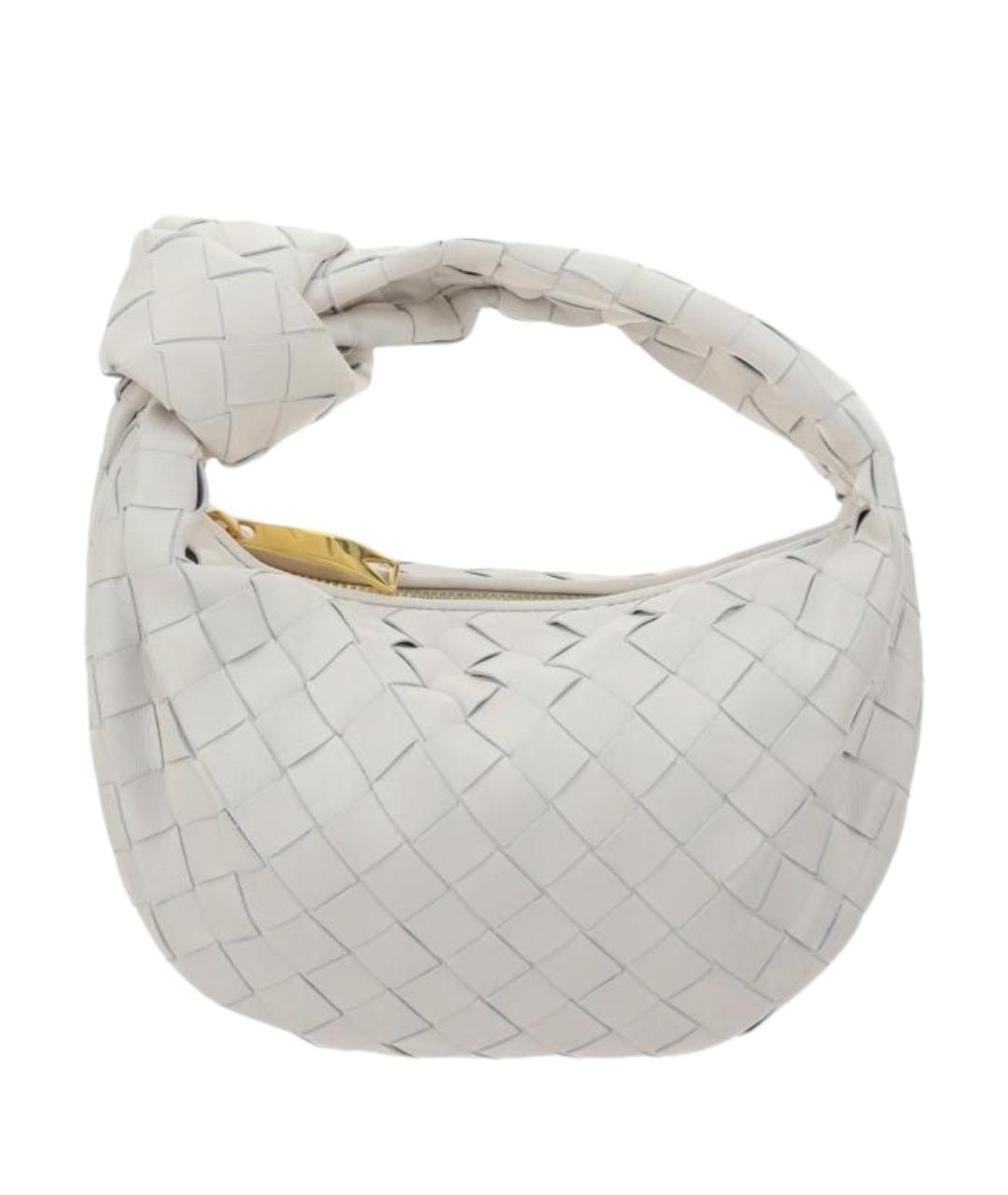 BOTTEGA VENETA Белая кожаная сумка с короткими ручками, фото 1