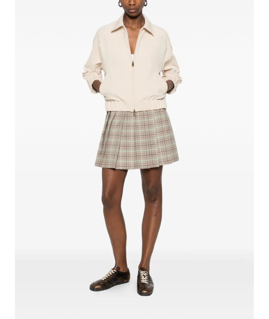 MONCLER Белая полиэстеровая куртка, фото 2