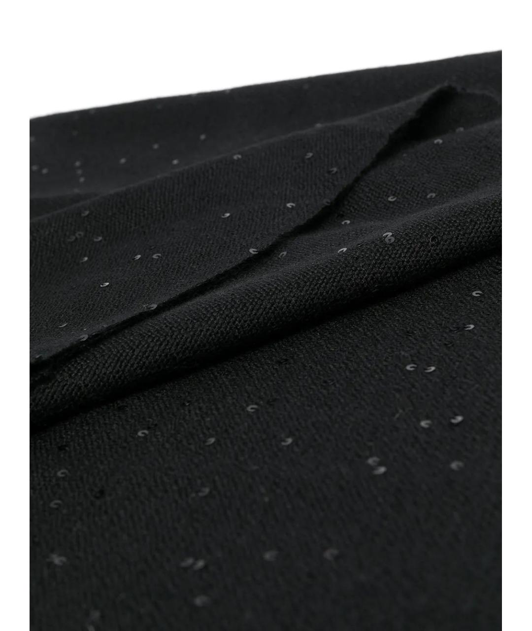 BRUNELLO CUCINELLI Черный кашемировый шарф, фото 3