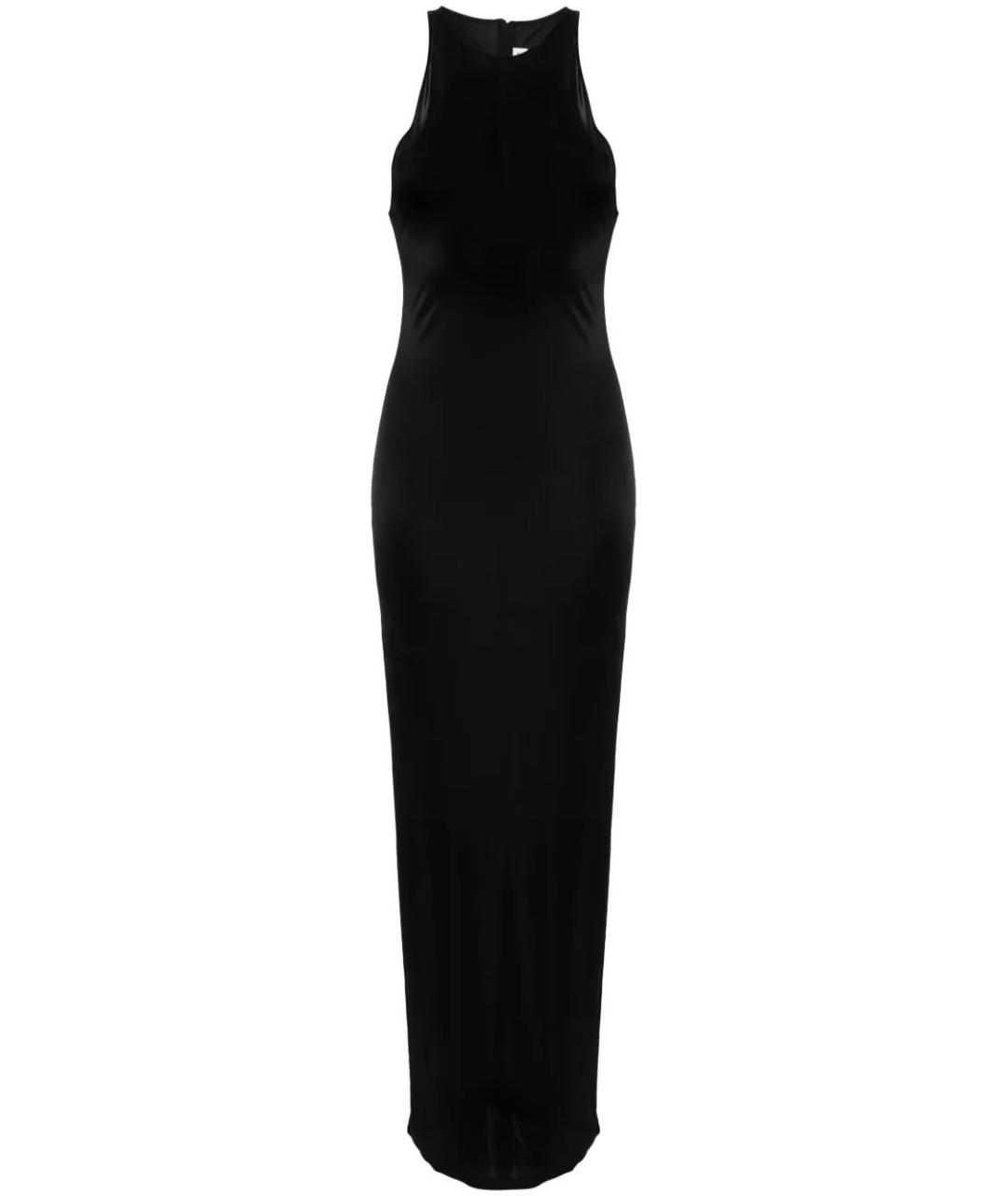 SAINT LAURENT Черное вискозное коктейльное платье, фото 1