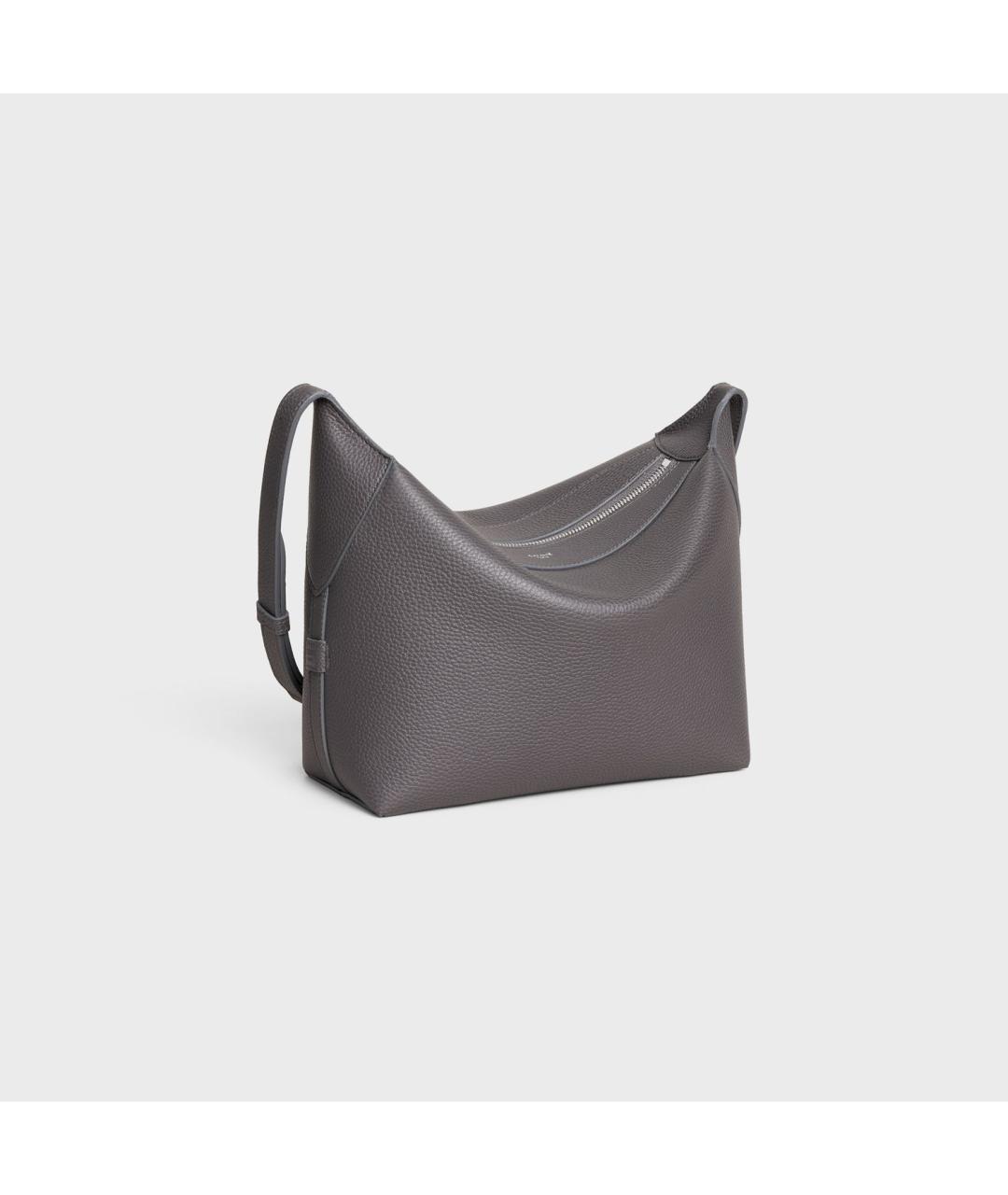 CELINE Серая кожаная сумка на плечо, фото 2