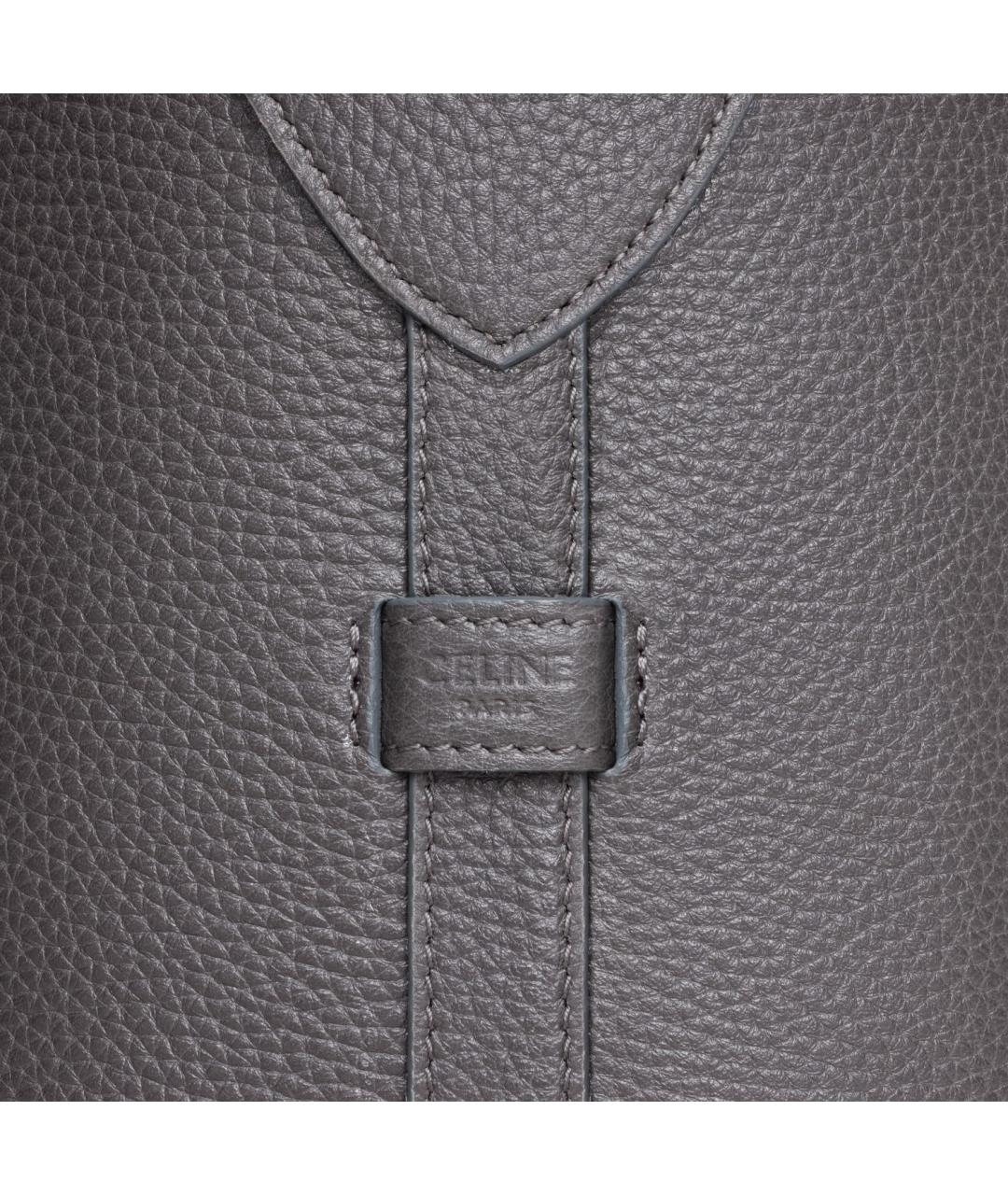 CELINE Серая кожаная сумка на плечо, фото 4