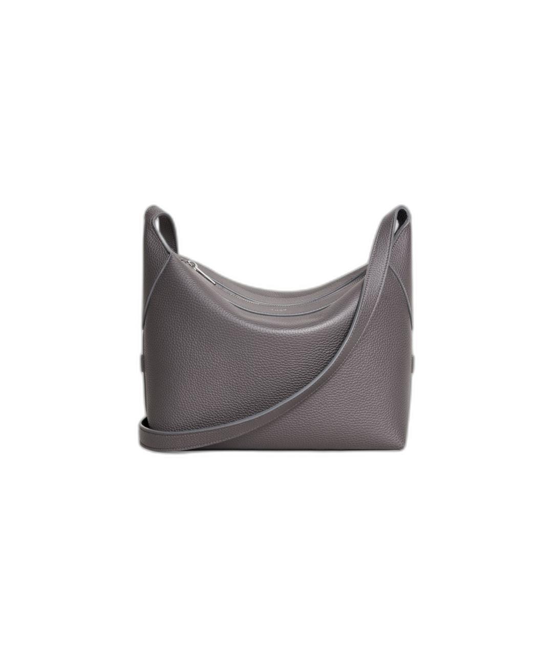 CELINE Серая кожаная сумка на плечо, фото 1