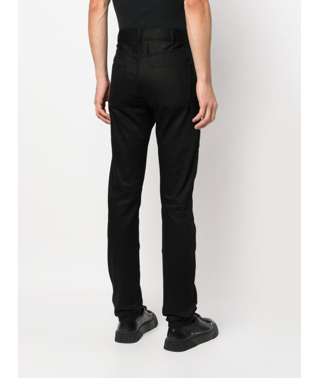CELINE Черные хлопковые повседневные брюки, фото 5