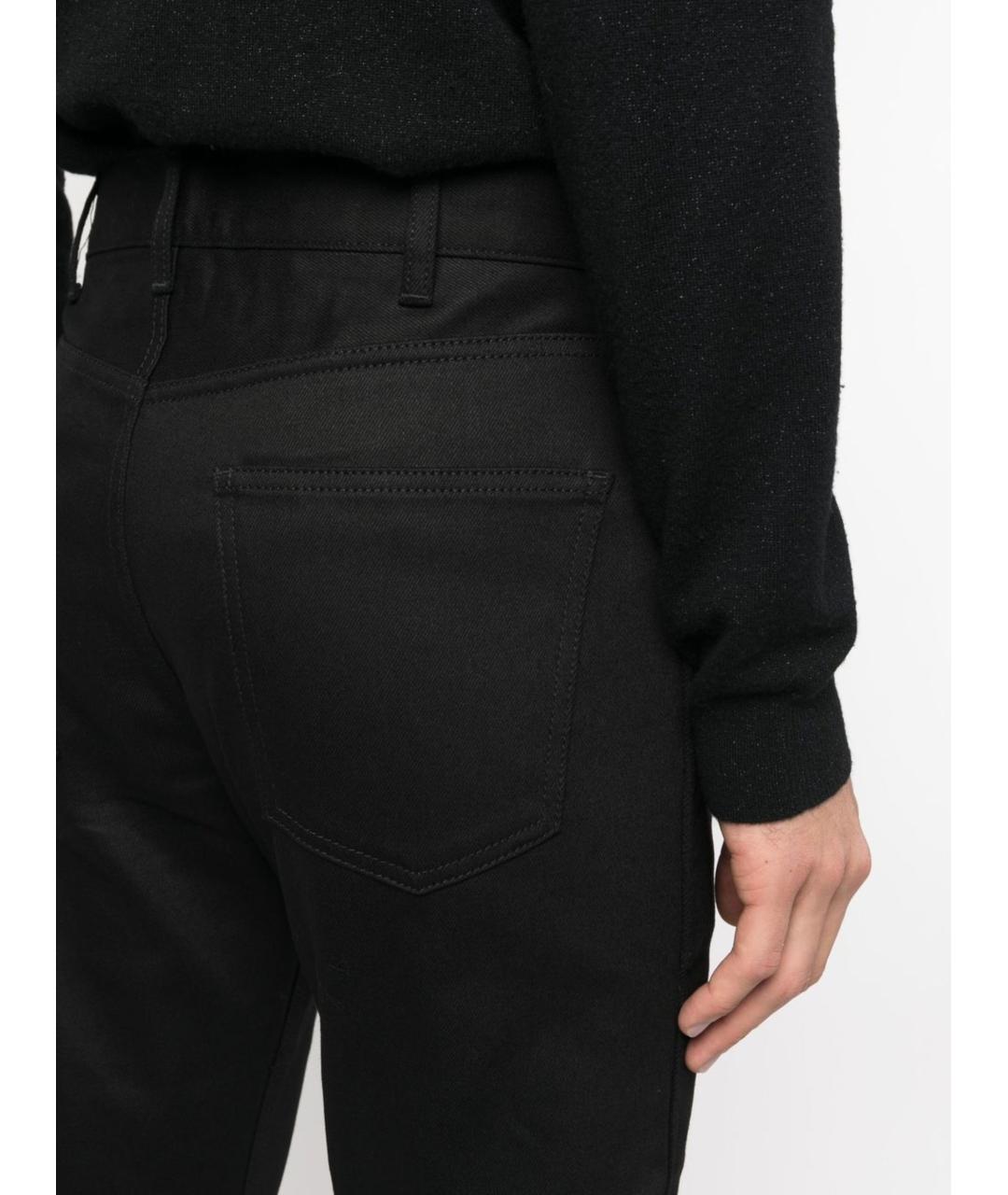 CELINE Черные хлопковые повседневные брюки, фото 3