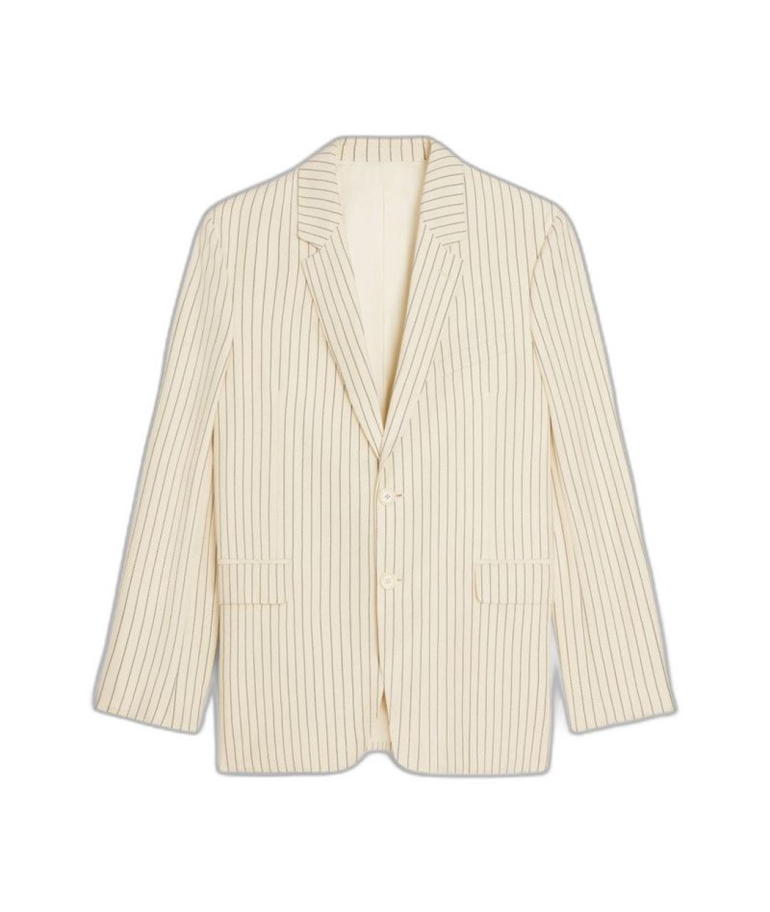 CELINE Бежевый шерстяной пиджак, фото 1