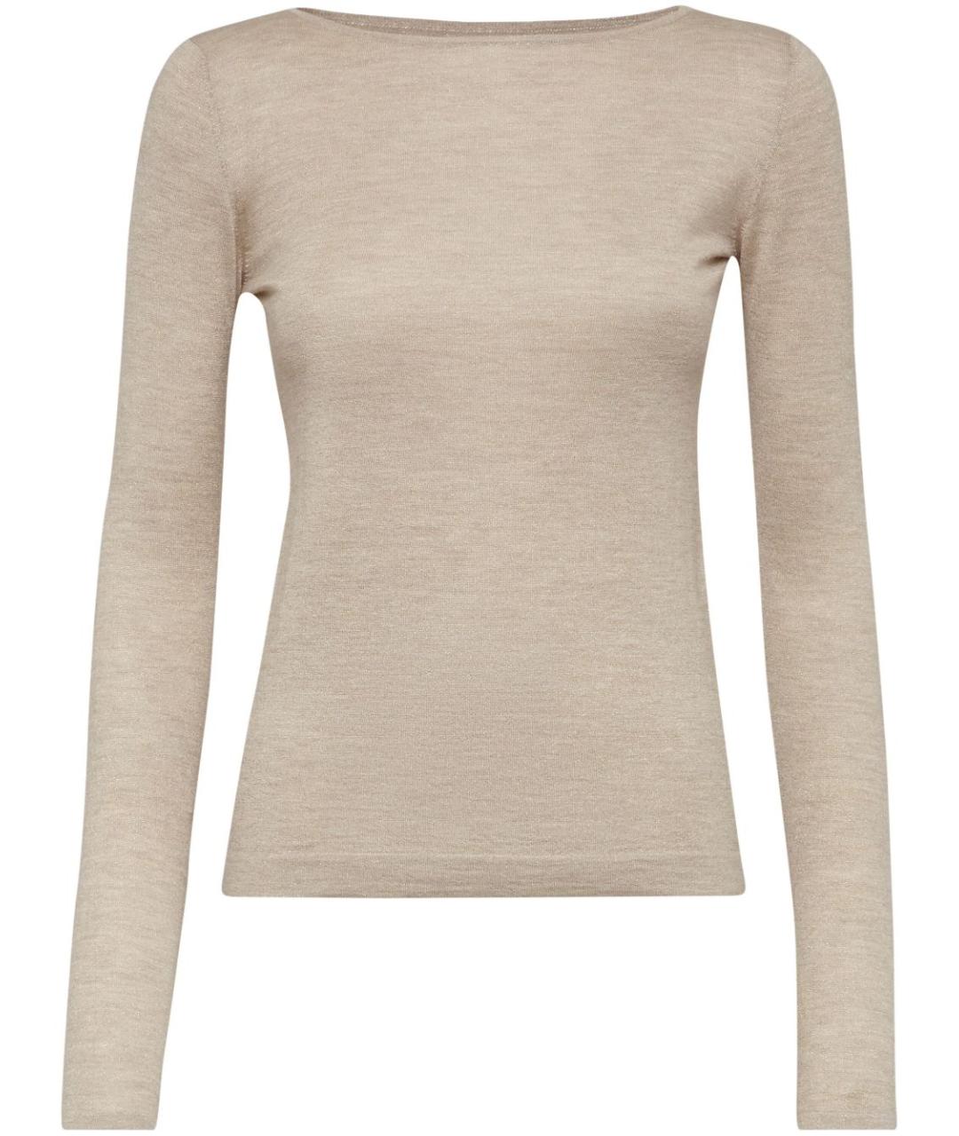 BRUNELLO CUCINELLI Бежевый кашемировый джемпер / свитер, фото 1