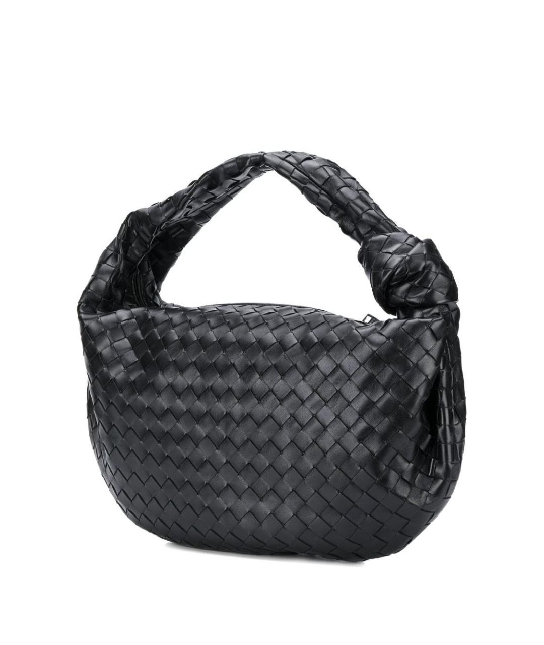 BOTTEGA VENETA Черная кожаная сумка через плечо, фото 2
