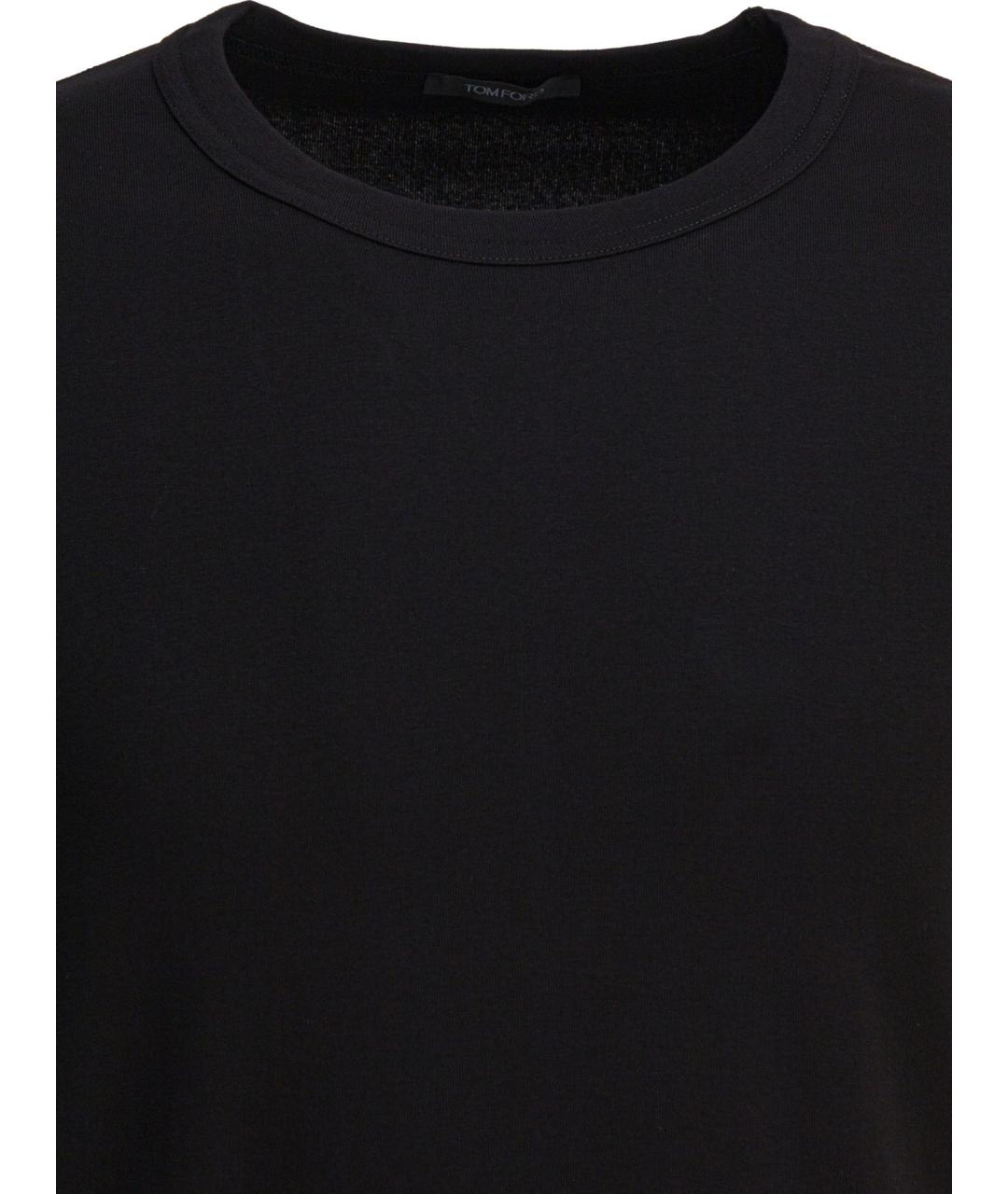 TOM FORD Черная хлопковая футболка, фото 3