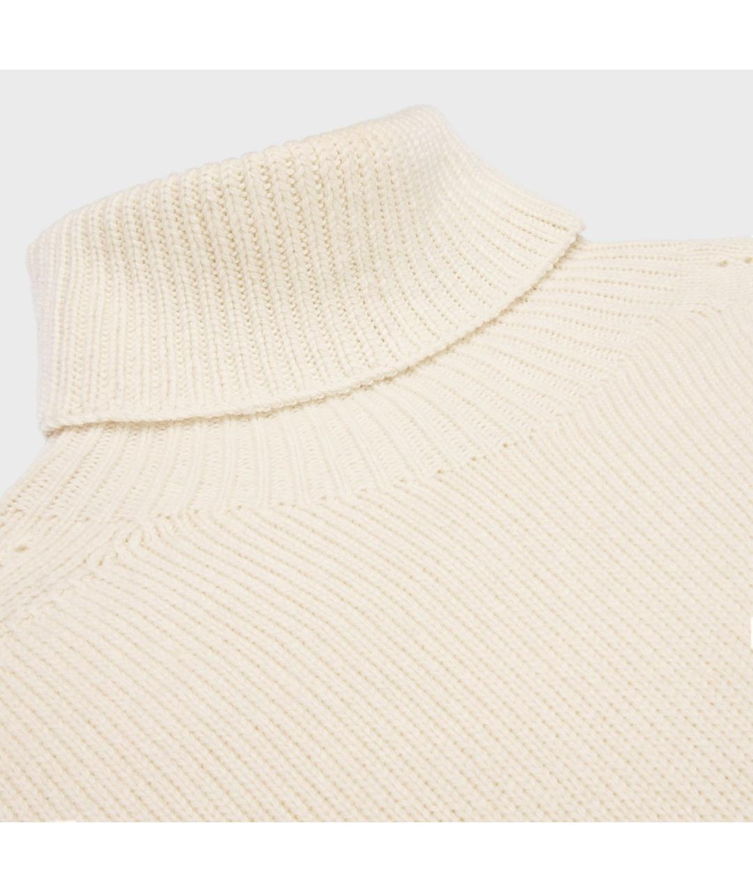 CELINE Бежевый кашемировый джемпер / свитер, фото 3