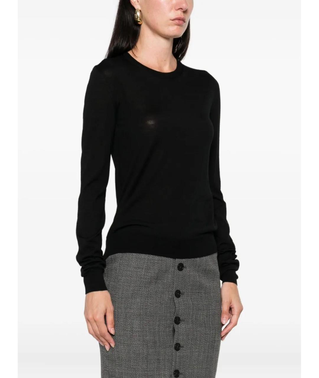 SAINT LAURENT Черный кашемировый джемпер / свитер, фото 3