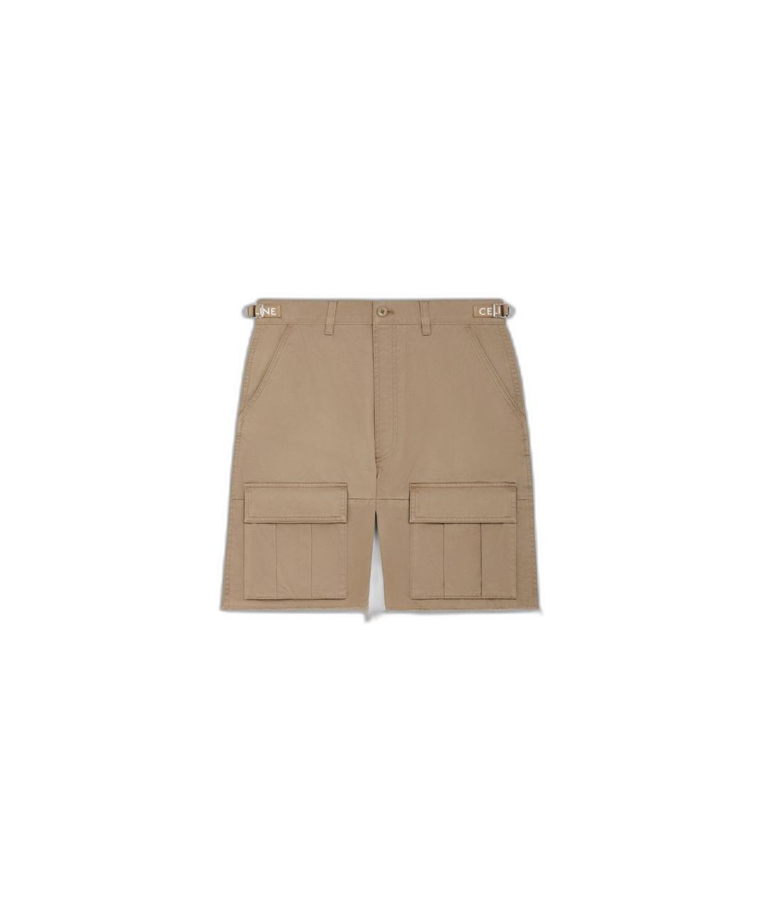 CELINE Бежевые шерстяные шорты, фото 1