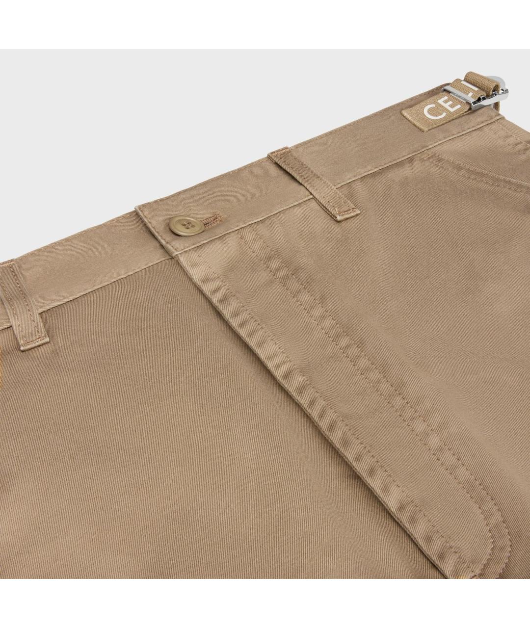 CELINE Бежевые шерстяные шорты, фото 3