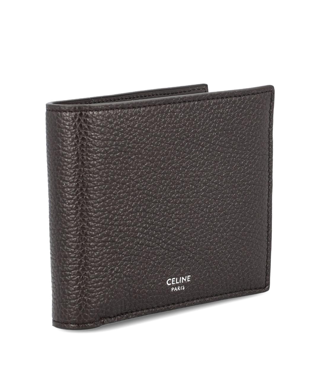CELINE Серый кожаный кошелек, фото 4