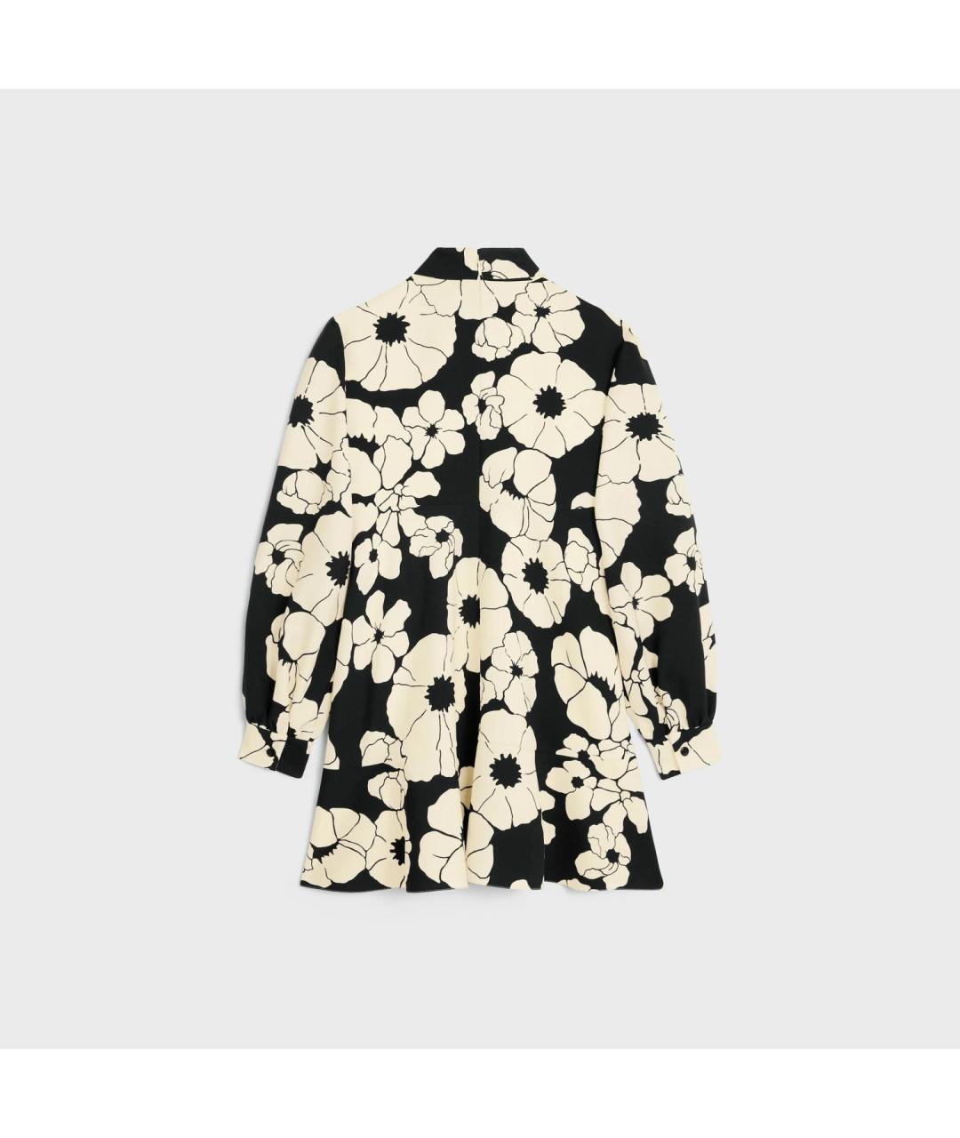 CELINE Мульти шерстяное коктейльное платье, фото 4