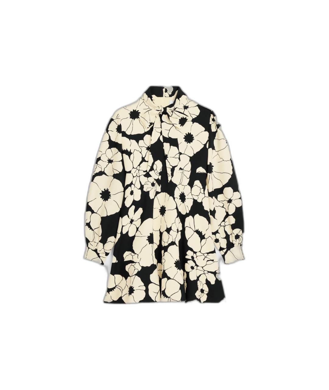 CELINE Мульти шерстяное коктейльное платье, фото 6