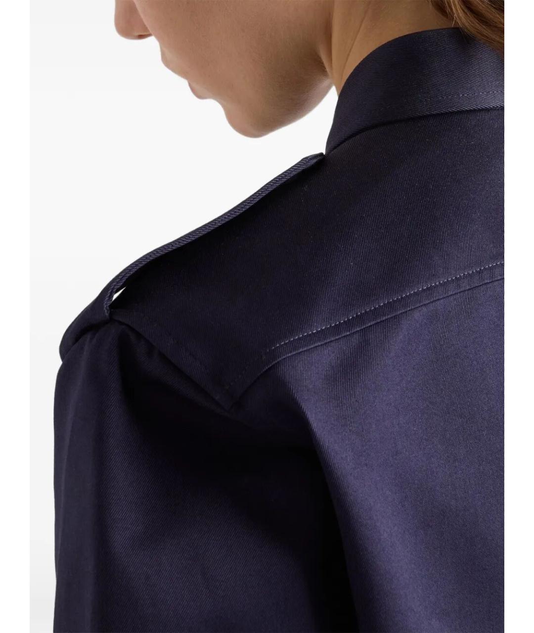 PRADA Темно-синяя хлопковая рубашка, фото 5