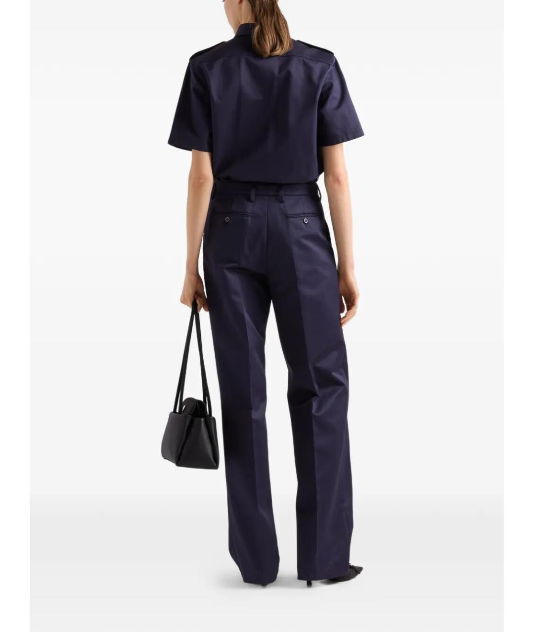 PRADA Темно-синяя хлопковая рубашка, фото 4