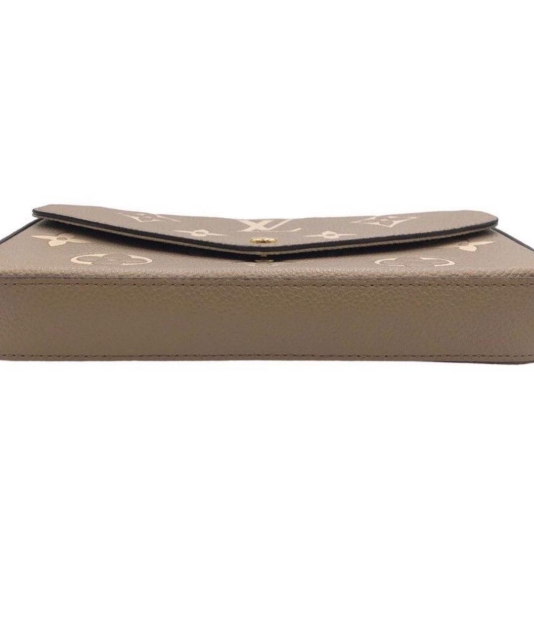 LOUIS VUITTON Бежевая кожаная сумка через плечо, фото 4