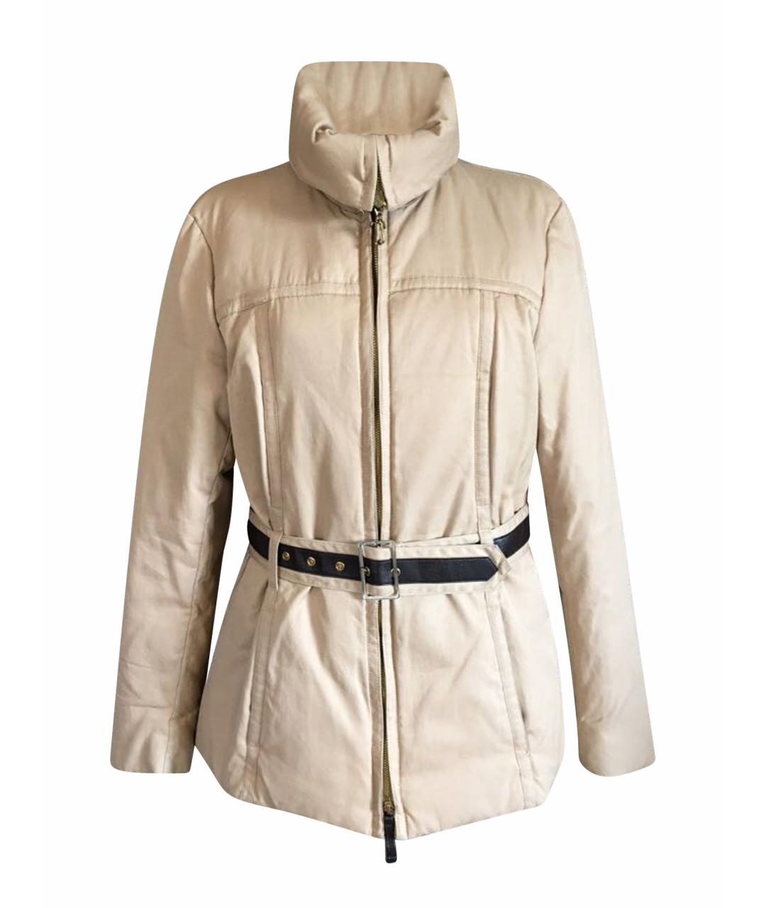 TRUSSARDI Бежевый хлопковый пуховик, фото 1