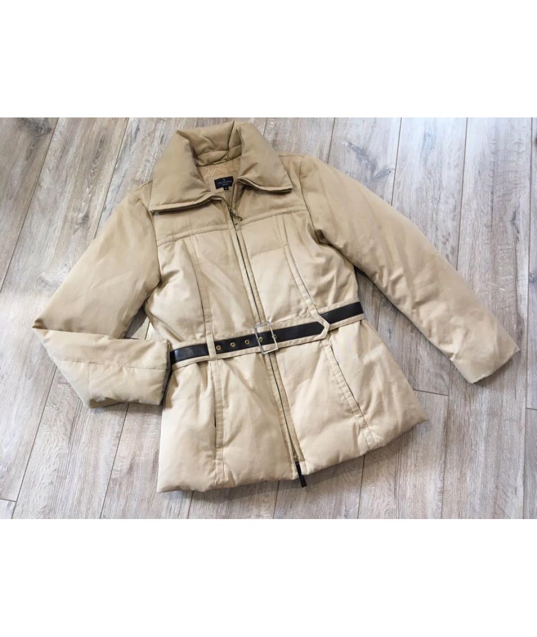 TRUSSARDI Бежевый хлопковый пуховик, фото 3