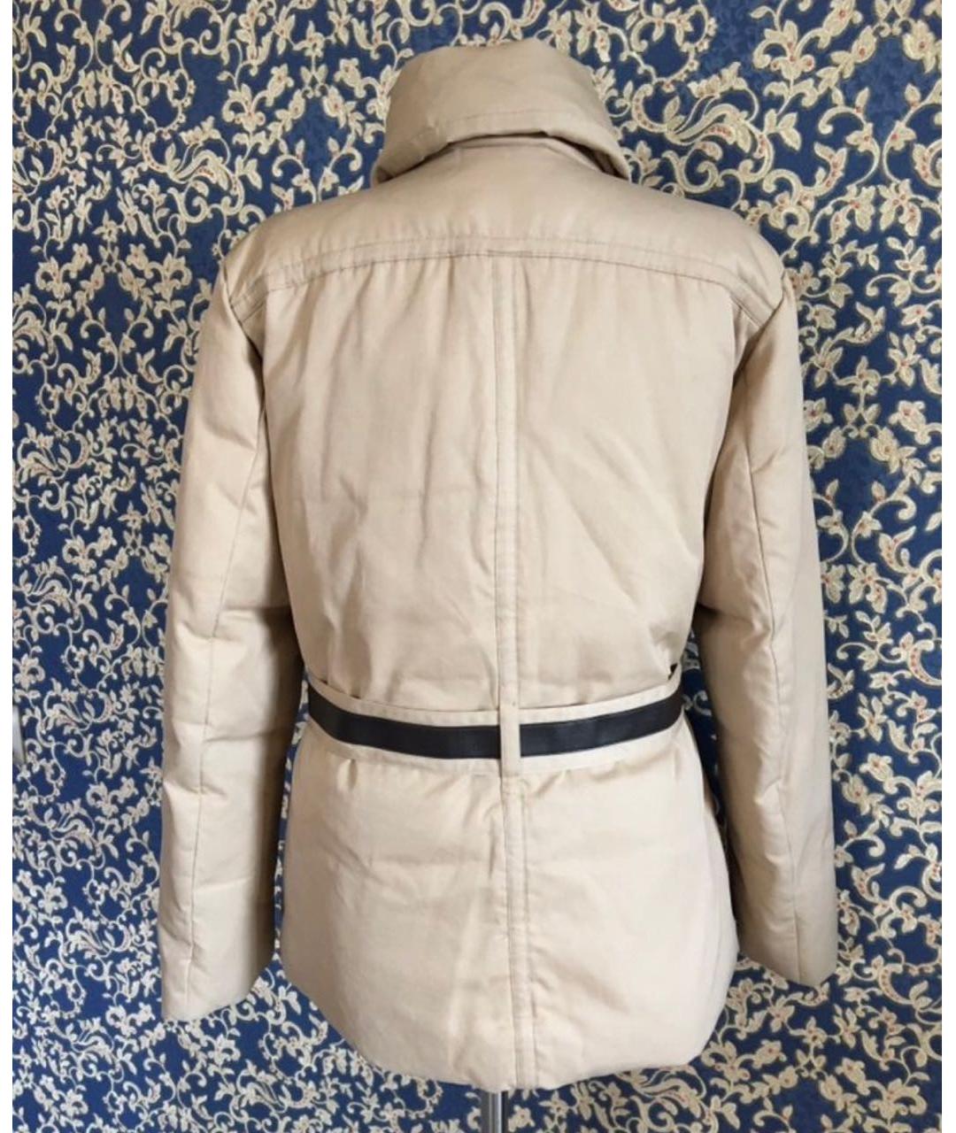 TRUSSARDI Бежевый хлопковый пуховик, фото 2