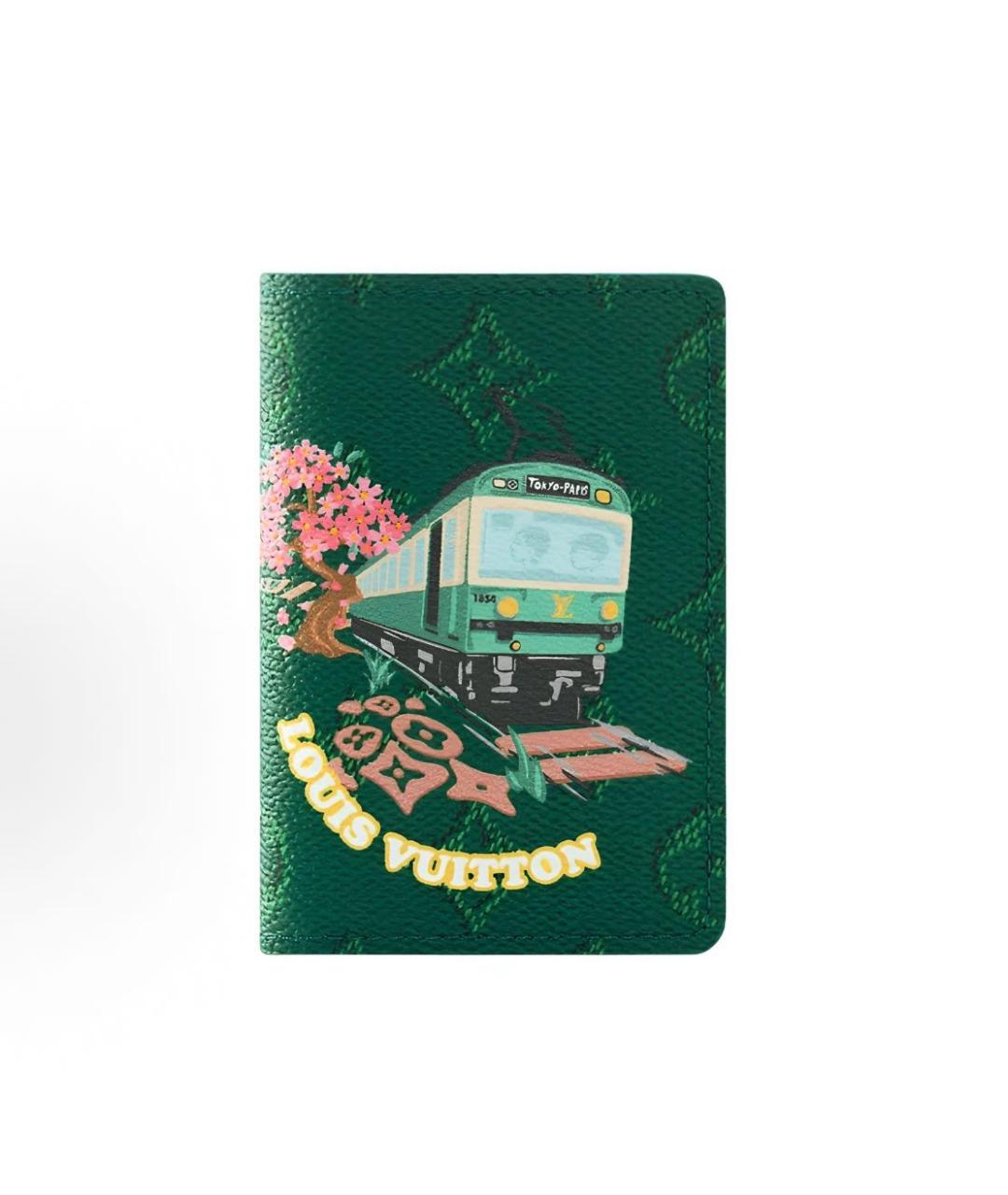 LOUIS VUITTON Зеленый кардхолдер, фото 5