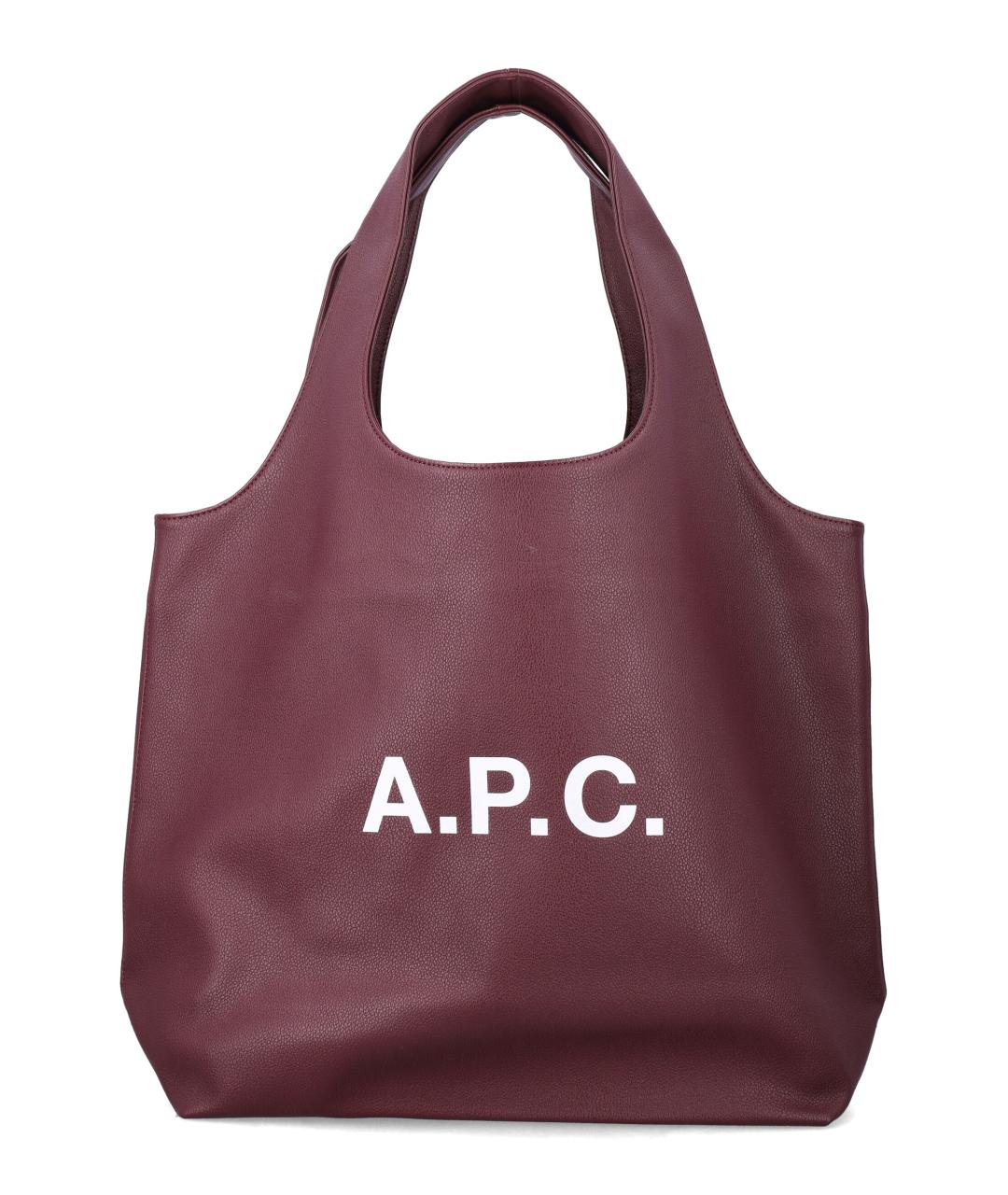 A.P.C. Бордовая сумка тоут из искусственной кожи, фото 1