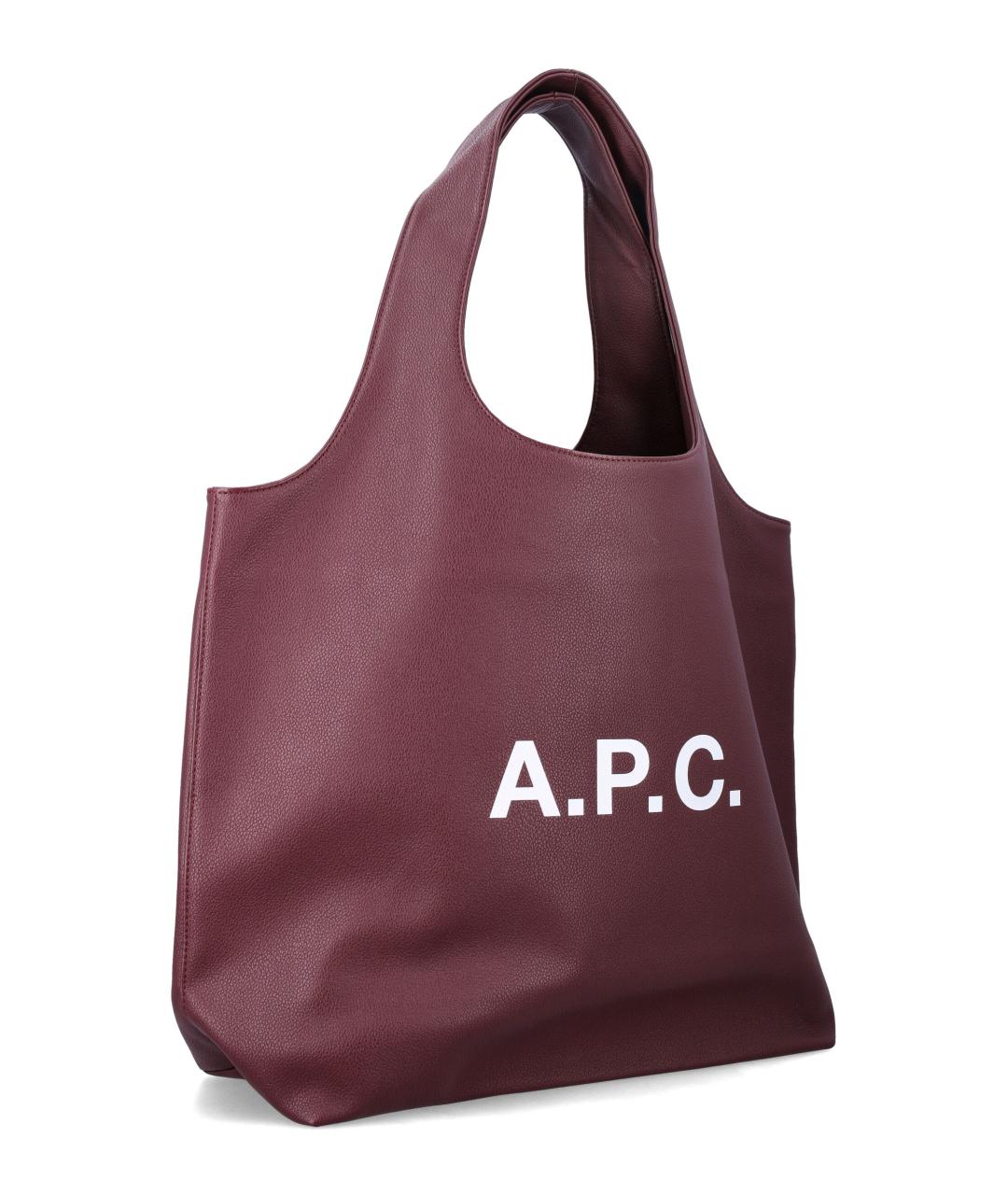 A.P.C. Бордовая сумка тоут из искусственной кожи, фото 2