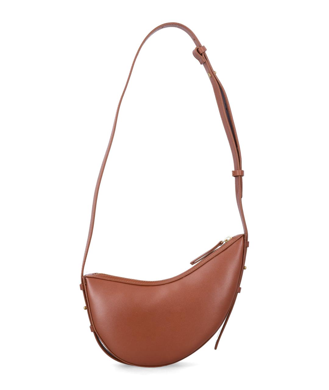 SOEUR Коричневая кожаная сумка через плечо, фото 3