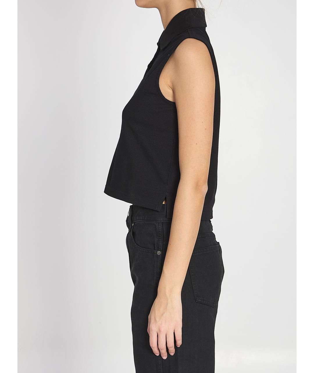 SAINT LAURENT Черная хлопковая футболка, фото 3