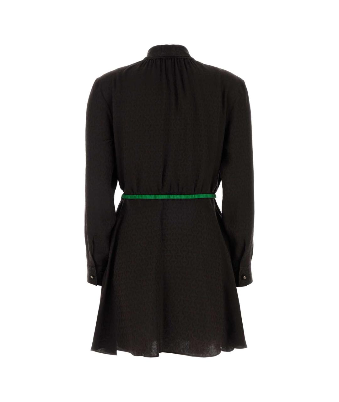 GUCCI Коричневое шелковое коктейльное платье, фото 2