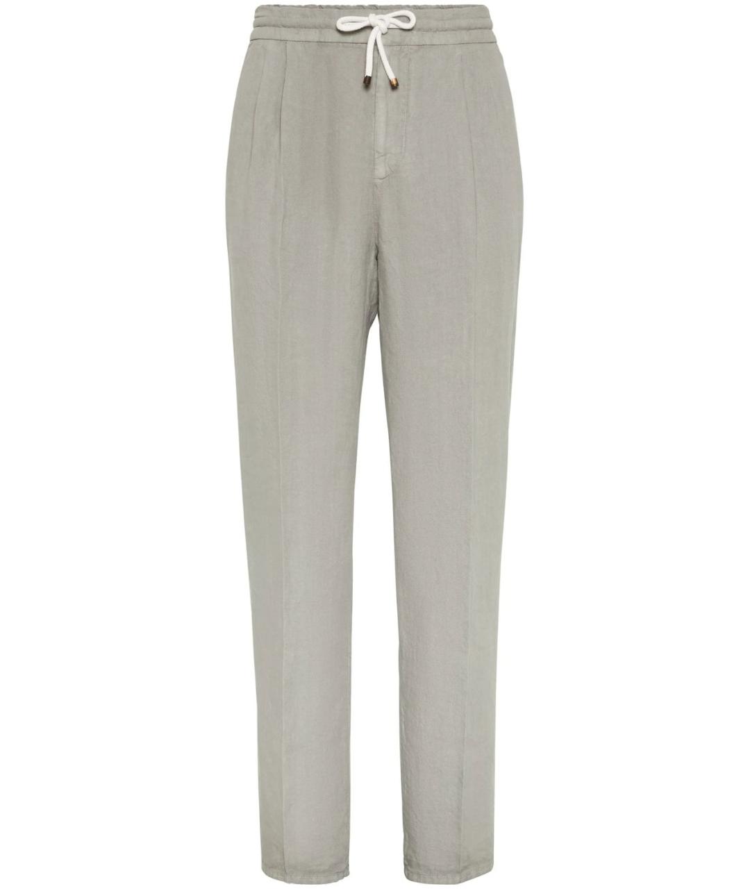 BRUNELLO CUCINELLI Льняные повседневные брюки, фото 1