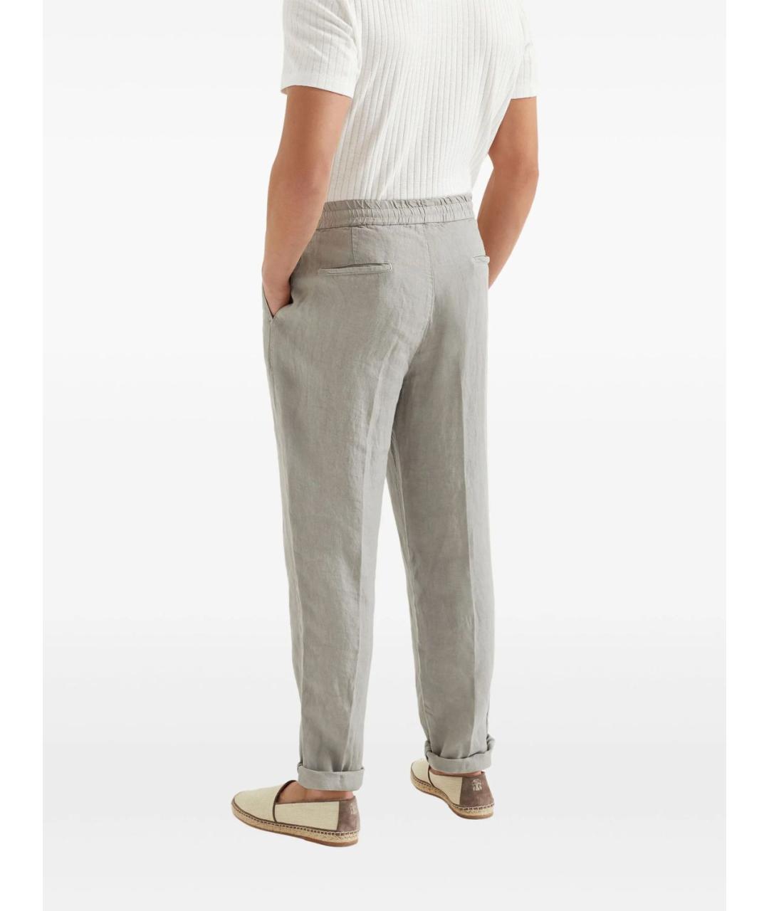 BRUNELLO CUCINELLI Льняные повседневные брюки, фото 3