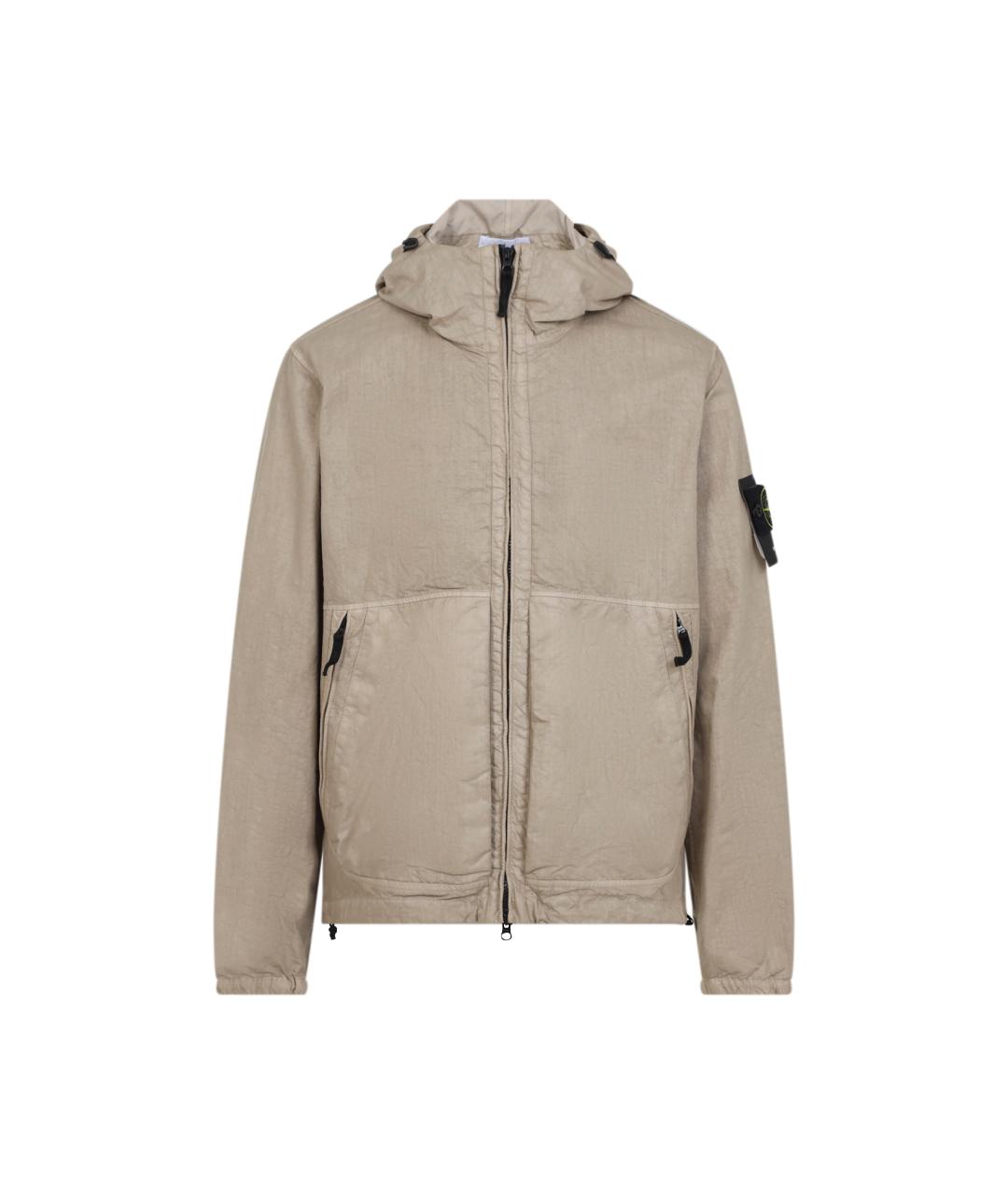 STONE ISLAND Бежевая полиамидовая куртка, фото 1