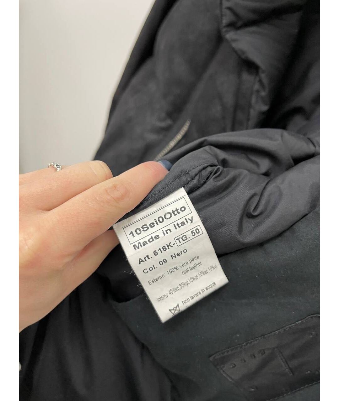 10SEI0OTTO Черный пуховик, фото 5