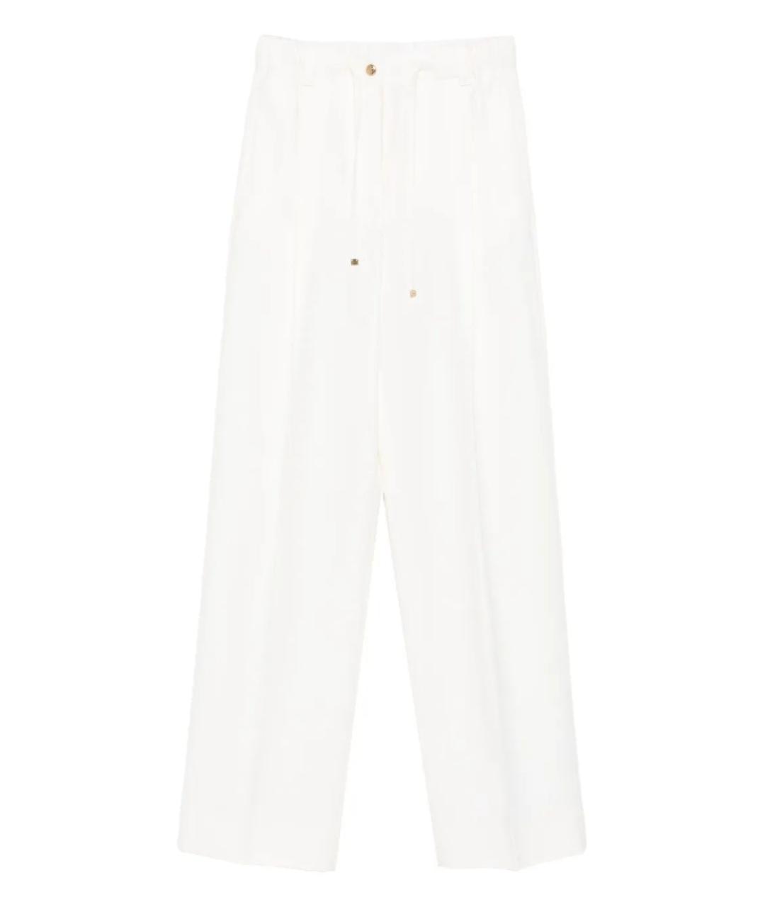 MONCLER Бежевые шерстяные прямые брюки, фото 1