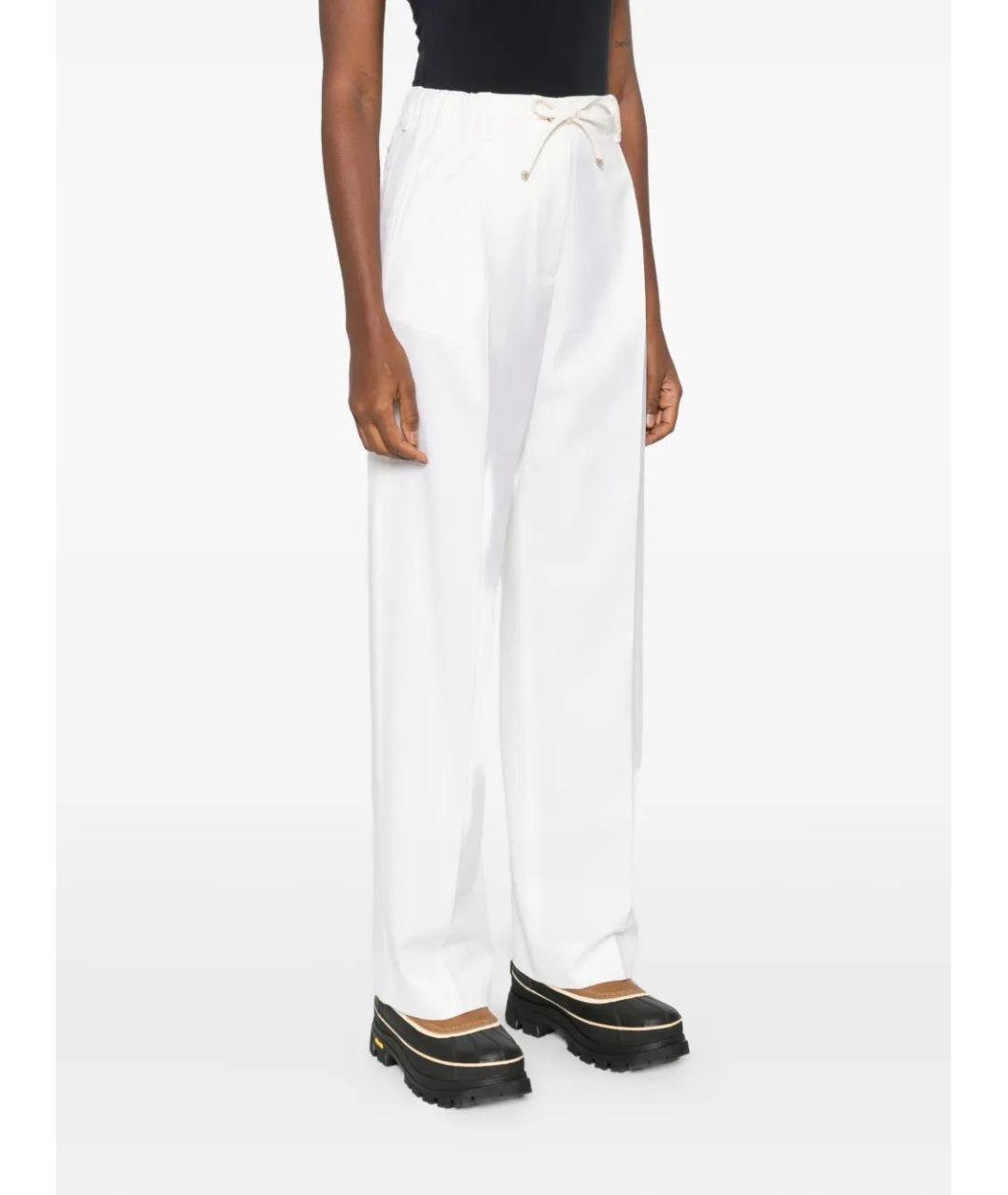 MONCLER Бежевые шерстяные прямые брюки, фото 3