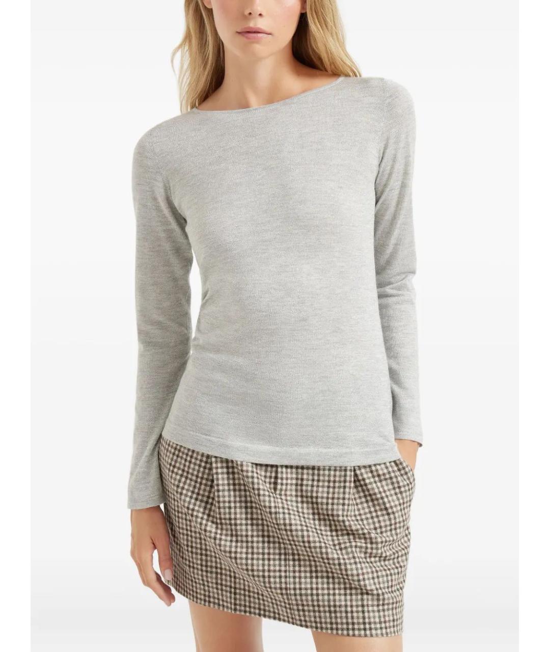 BRUNELLO CUCINELLI Серый джемпер / свитер, фото 4