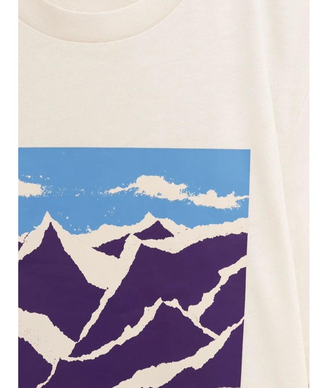 MONCLER Бежевая хлопковая футболка, фото 3