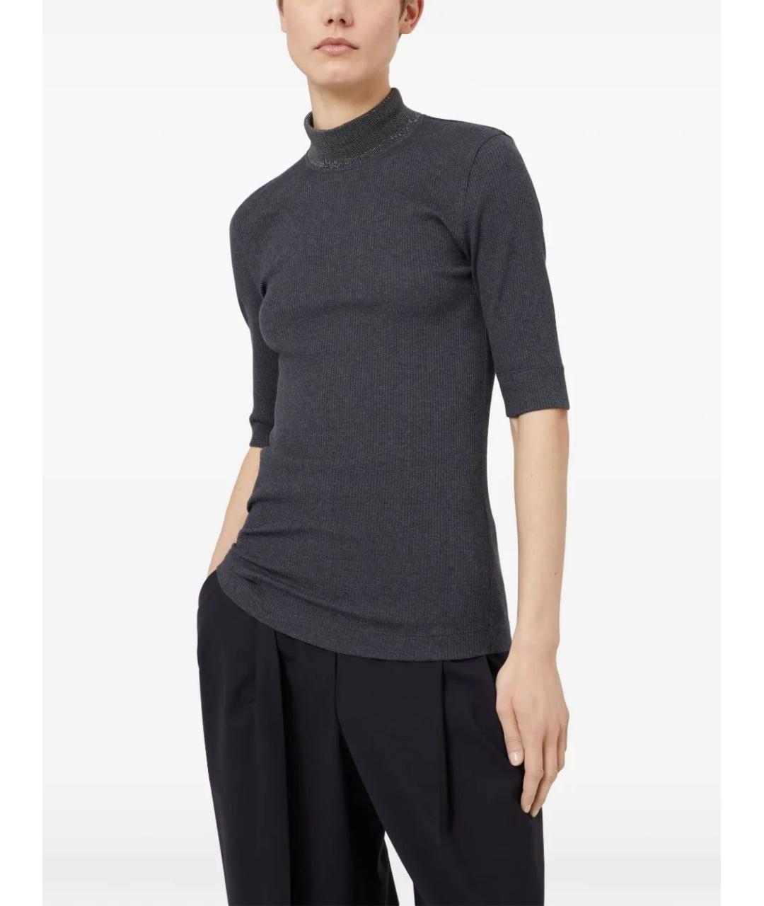 BRUNELLO CUCINELLI Темно-синий джемпер / свитер, фото 3